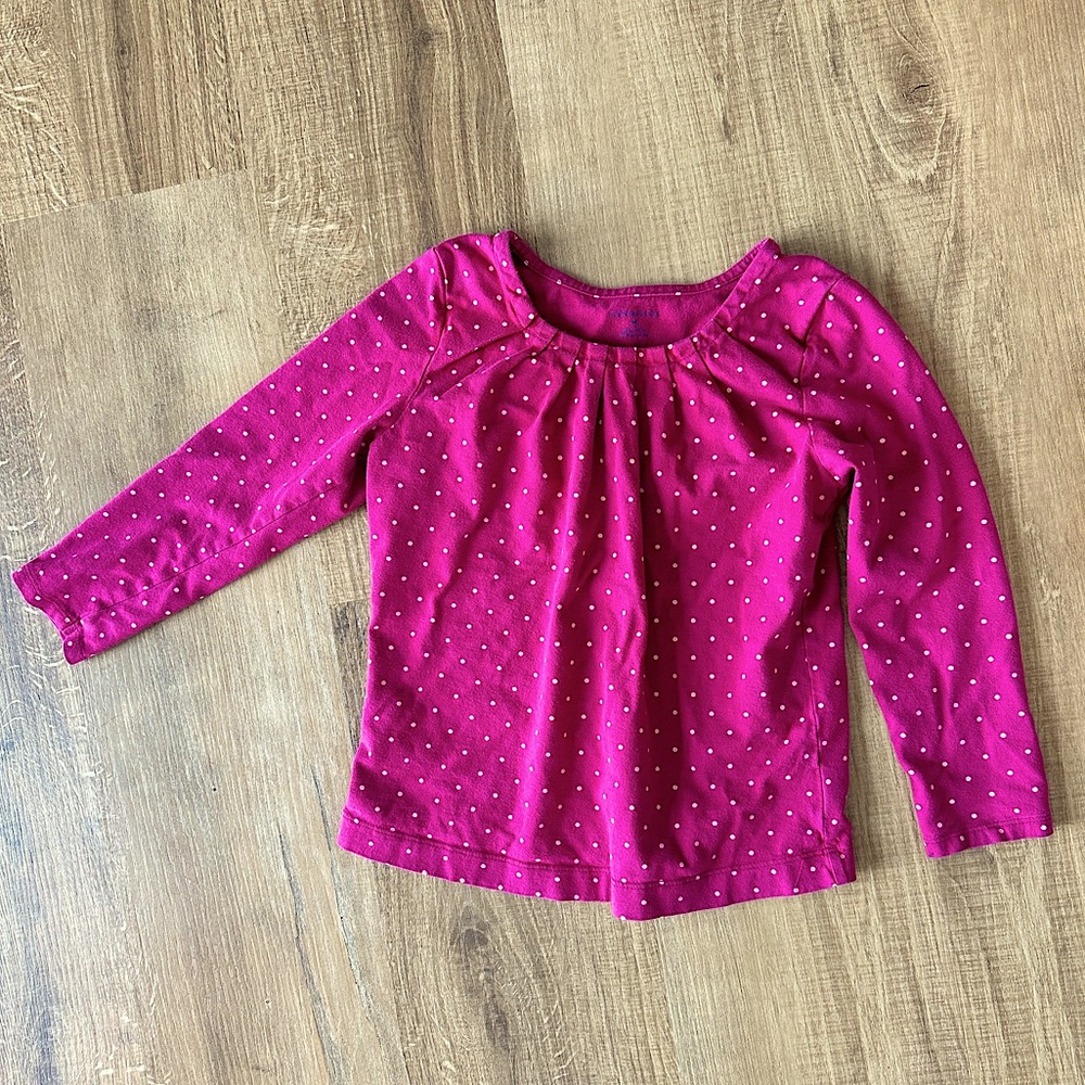 Land’s End Girl’s Polka Dot Long‎ Sleeve | Medium